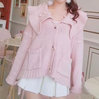 Sailor Collar Cardigan Mauve - One Size