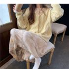Sweater / Long-sleeve Lace Midi Dress