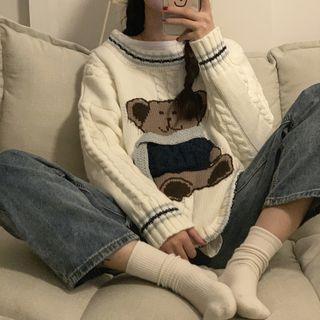 Embellished Sweater White - One Size