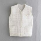 Tweed Vest White - S