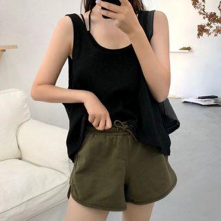 Plain Tank Top / Wide Leg Shorts