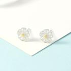 Alloy Flower Earring 1 Pair - Gold & Silver - One Size