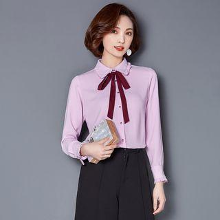 Ribbon Detail Chiffon Blouse