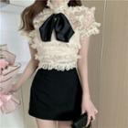 Short-sleeve Ruffled Top / Mini A-line Skirt / Camisole Top