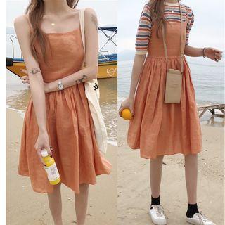 Short-sleeve Suspender Skirt