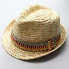 Patterned Straw Hat
