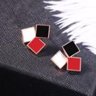 Color Panel Square Earring Square Earring - Rose Gold - One Size