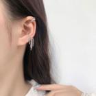 Sterling Silver Asymmetrical Fringed Earring 1 Pair - Sterling Silver Asymmetrical Fringed Earring - Silver - One Size