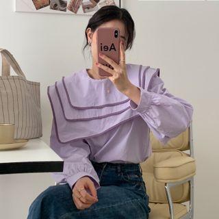 Long Sleeve Sailor Collar Shirt