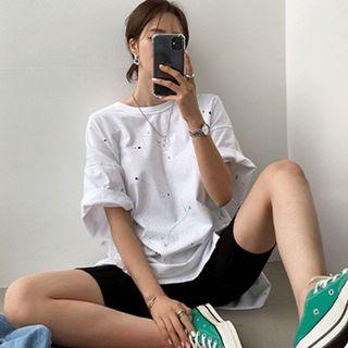 Paint-splatter Loose-fit T-shirt