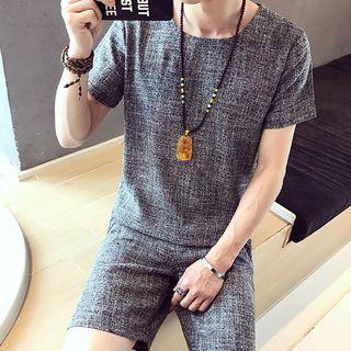 Set: Melange Short Sleeve T-shirt + Shorts