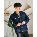 Flap-pocket Stitched Denim Jacket