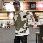 Short-sleeve Camouflage Ripped T-shirt