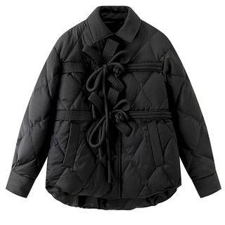 Tie-strap Quilted Jacket
