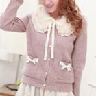 Furry Collar Cardigan