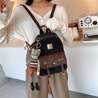 Corduroy Paneled Backpack
