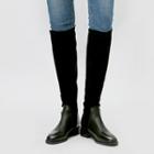 Low-heel Two-tone Tall Boots