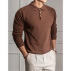 Wool Blend Knit Polo Shirt In 10 Colors