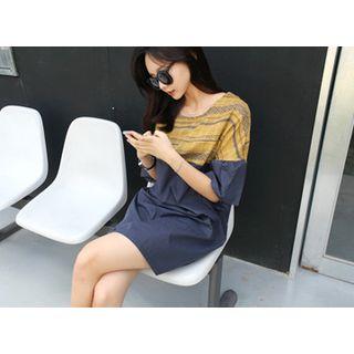Key Hole-back Patterned Dress