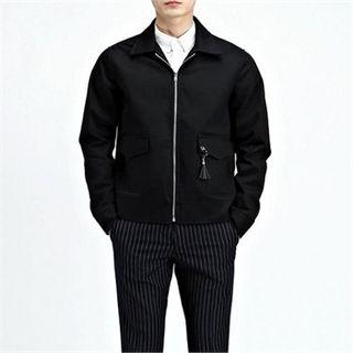 Tassel-trim Zip-up Jacket