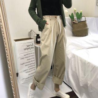 Rolled Wide-leg Pants