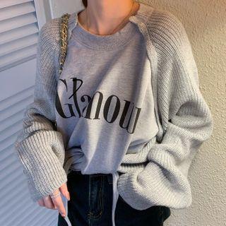 Mock Two-piece Panel Lettering Top