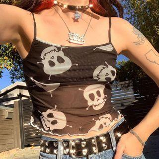 Skull Print Camisole Top