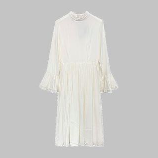 Plain Slim-cut Medium Maxi Dress