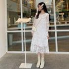 Lace Long-sleeve Loose-fit Dress