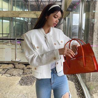 Colored Flap Baguette Hand Bag
