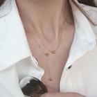 Alloy Layered Y Necklace 1 Pc - Necklace - Gold - One Size