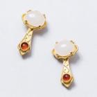 925 Sterling Silver Gemstone Earring 1 Pair - S925 Silver - One Size