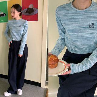 Letter Embroidery M Lange T-shirt