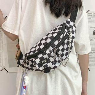 Check Nylon Sling Bag