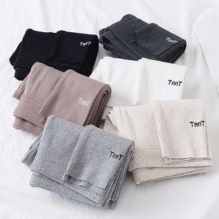 Embroidered Cotton Leggings