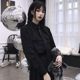 Pocket Detail Shirt With Tie