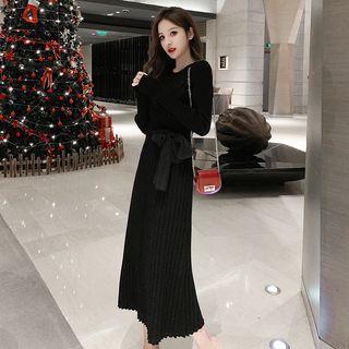 Plain Knit Waist Dress
