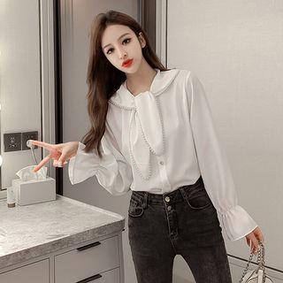 Plain Pearl Collar Shirt