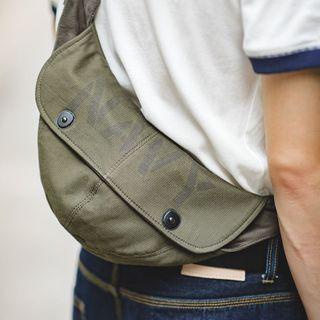 Snap-button Crossbody Bag  - Army Green