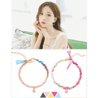 Rhinestone Knotted Bracelet