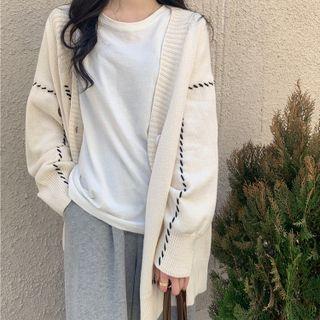 Knitted Loose-fit V-neck Cardigan