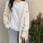 Knitted Loose-fit V-neck Cardigan