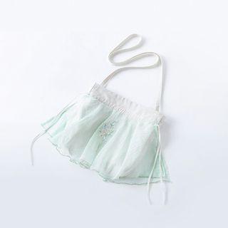 Embroidered Linen Handbag / Shoulder Bag