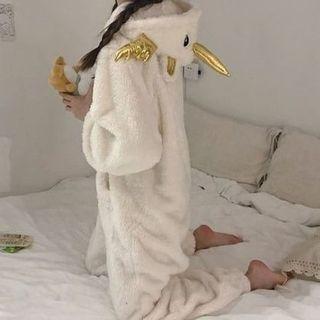 Unicorn Hooded Fleece Sleep Jumpsuit