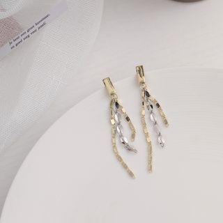 Chain Drop Earring 1 Pair - S925 Silver - Gold & Silver - One Size