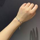 Rhinestone Star Bracelet 1 Pc - Silver - One Size