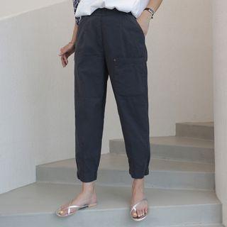 Band-waist Cropped Jogger Pants