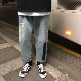 Appliqu  Wide-leg Jeans