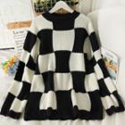 Checkerboard Oversized Sweater