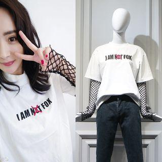 Mesh Top / Lettering T-shirt